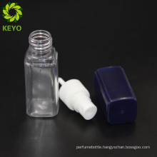 Luxury colorful cosmetic skin cream bottle set cosmetic plastic bottle 30ml clear with pump and outer cap